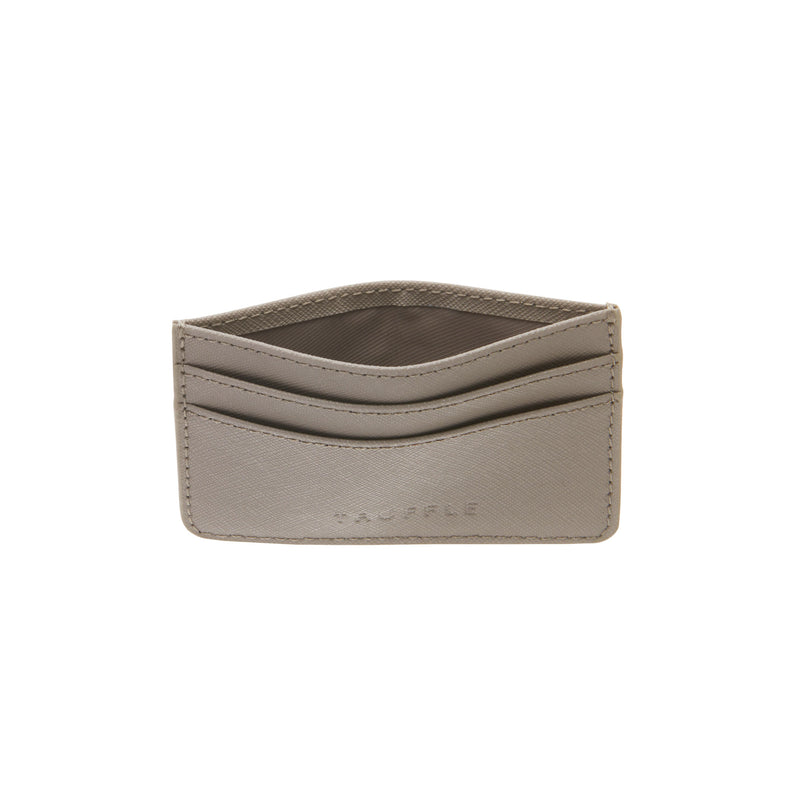 Top down view of a Truffle toffee leather Card Case