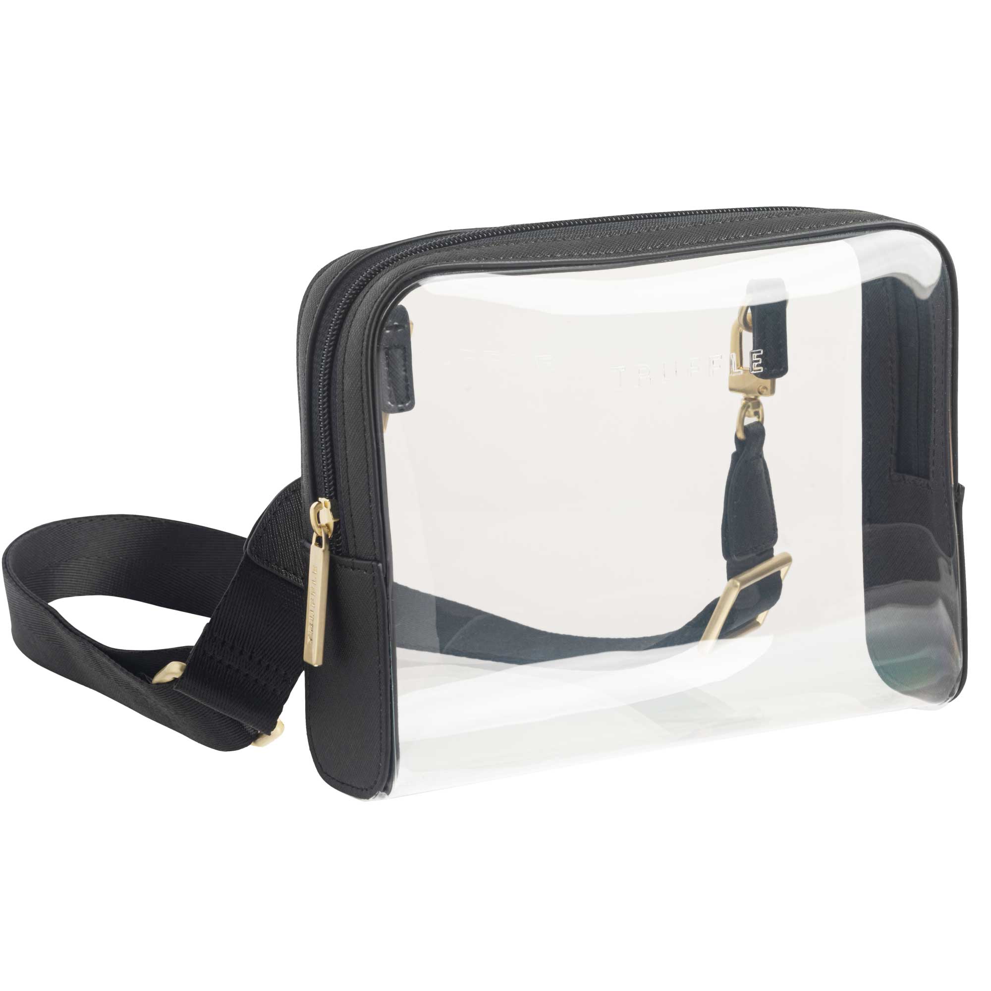 Clarity Pouch Medium - Clear Pouch Bag with Zipper | Truffle Black - Nylon / Medium