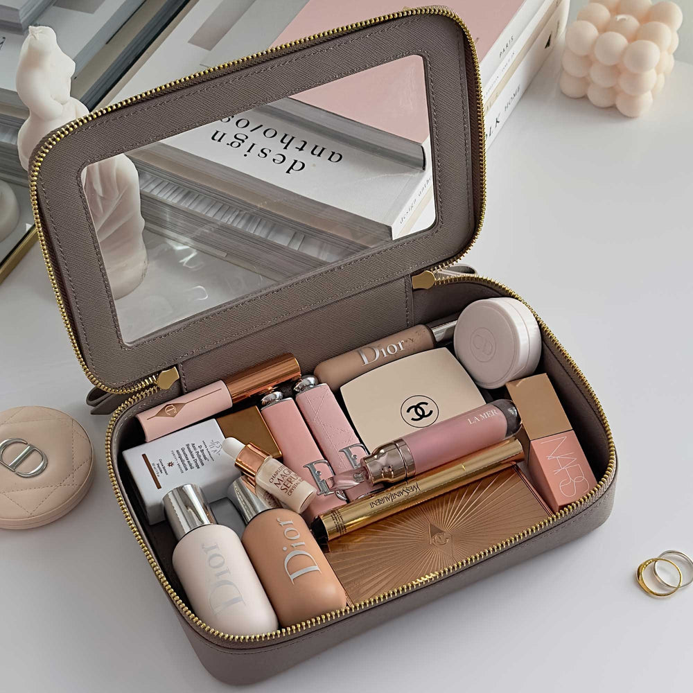 Clarity Large Jetset Case - Large Makeup Travel Case | Truffle