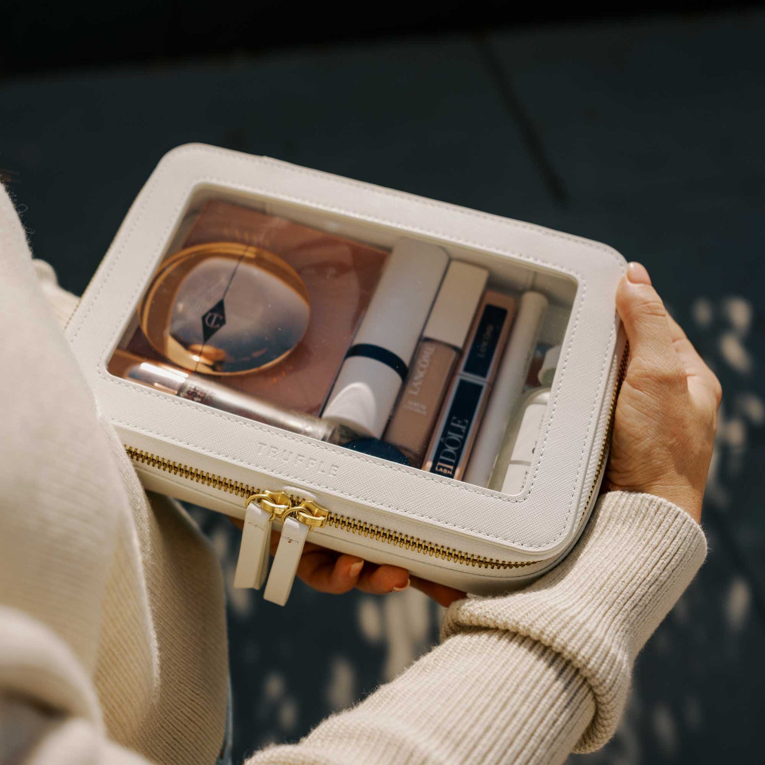 Clarity Large Jetset Case Large Makeup Travel Case Truffle