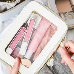 truffle  clarity jetset case is a clear travel makeup case